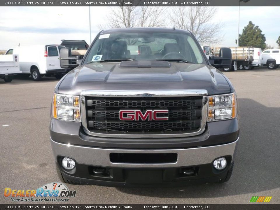 2011 GMC Sierra 2500HD SLT Crew Cab 4x4 Storm Gray Metallic / Ebony Photo #2