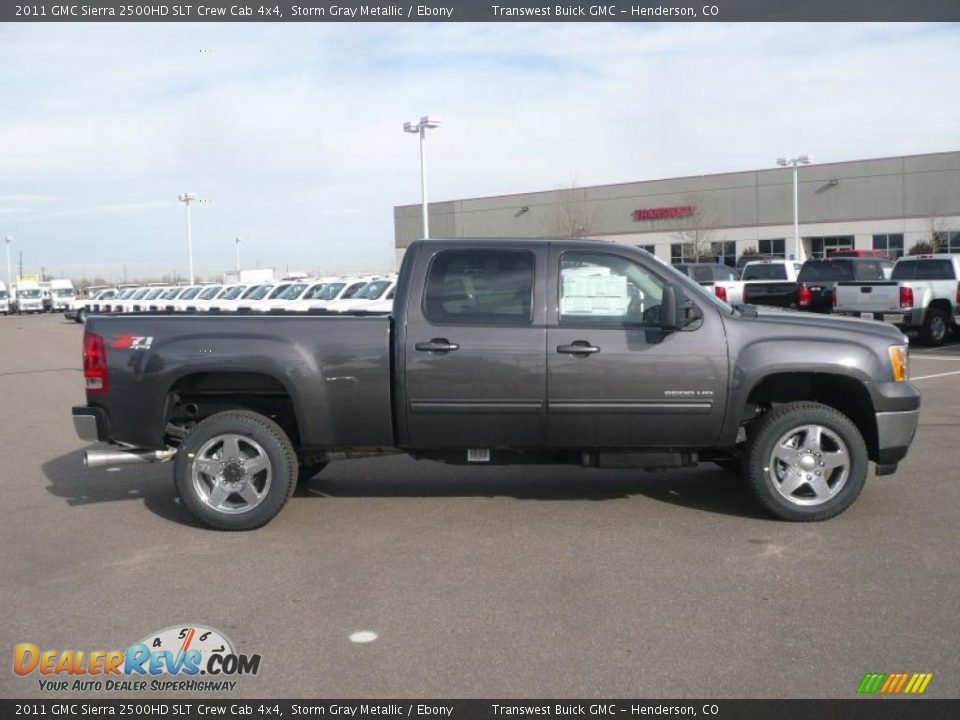 Storm Gray Metallic 2011 GMC Sierra 2500HD SLT Crew Cab 4x4 Photo #3