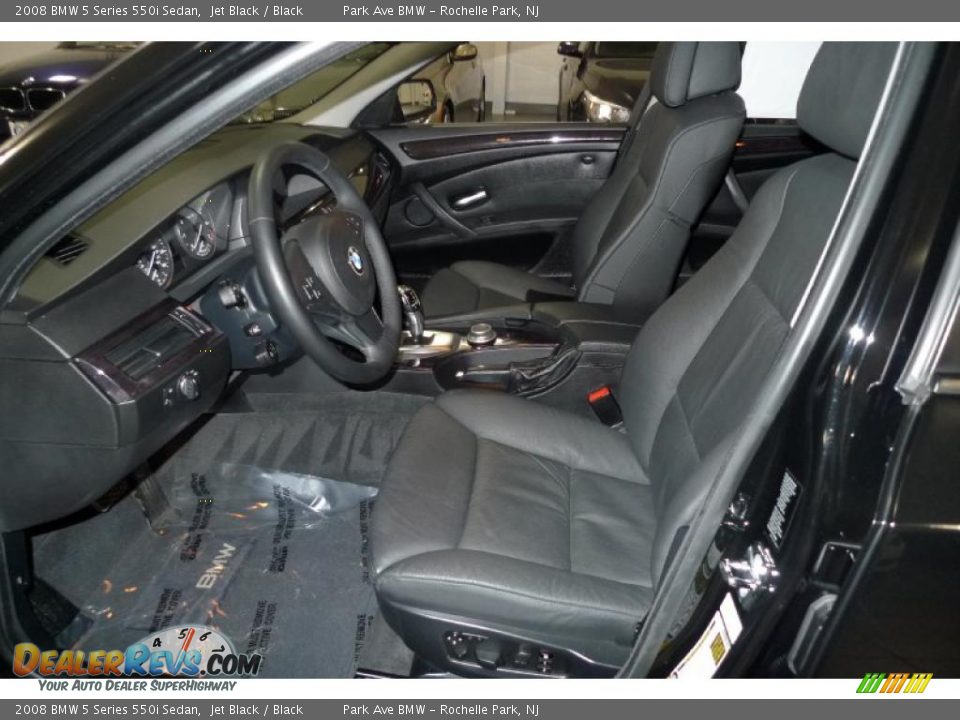 Black Interior 2008 Bmw 5 Series 550i Sedan Photo 7