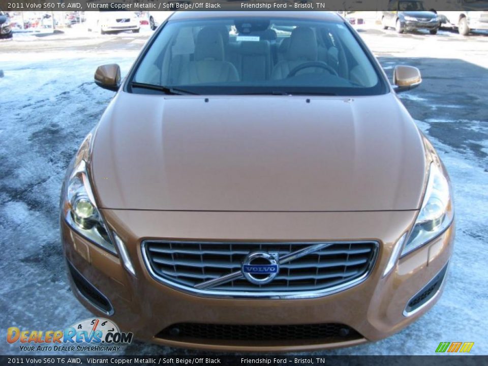 2011 Volvo S60 T6 AWD Vibrant Copper Metallic / Soft Beige/Off Black Photo #2