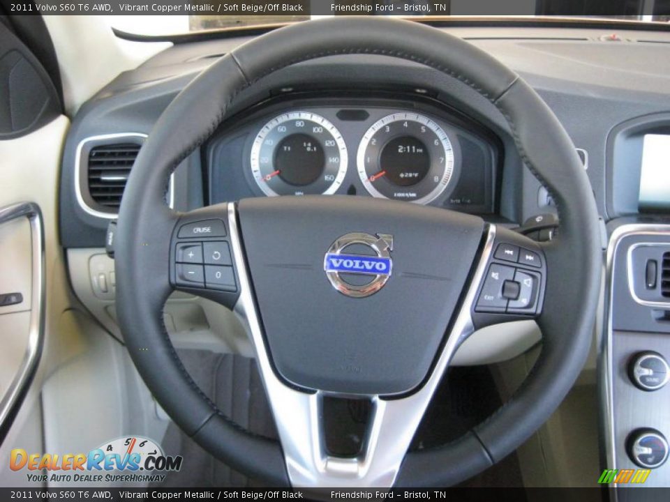 2011 Volvo S60 T6 AWD Steering Wheel Photo #25