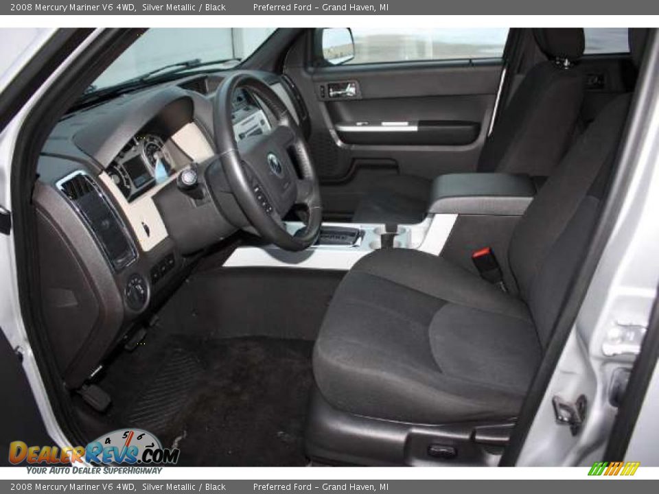 Black Interior - 2008 Mercury Mariner V6 4WD Photo #9