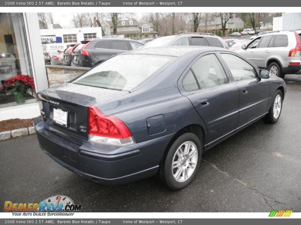 2008 Volvo S60 2.5T AWD Barents Blue Metallic / Taupe Photo #9