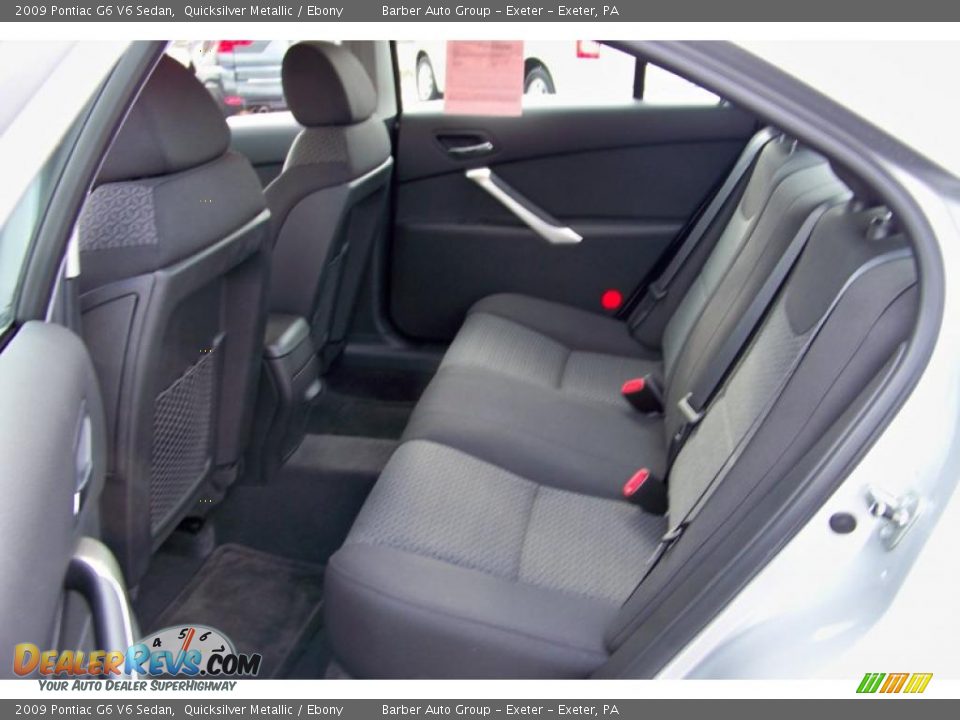 Ebony Interior 2009 Pontiac G6 V6 Sedan Photo 15