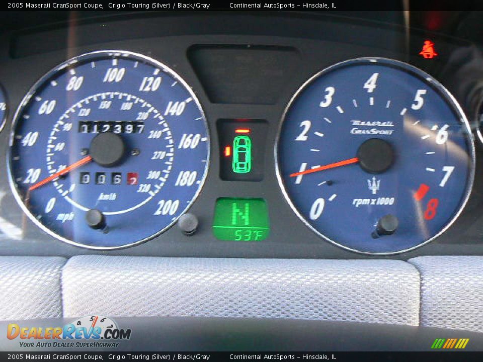 2005 Maserati GranSport Coupe Grigio Touring (Silver) / Black/Gray Photo #6