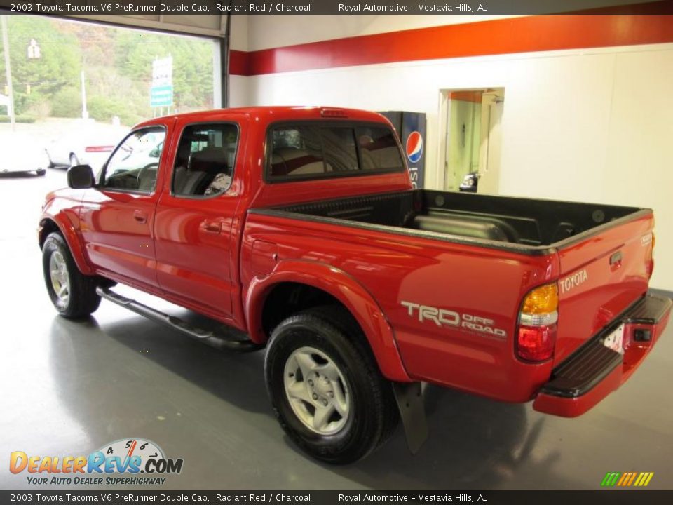 2003 Toyota Tacoma V6 PreRunner Double Cab Radiant Red / Charcoal Photo #2