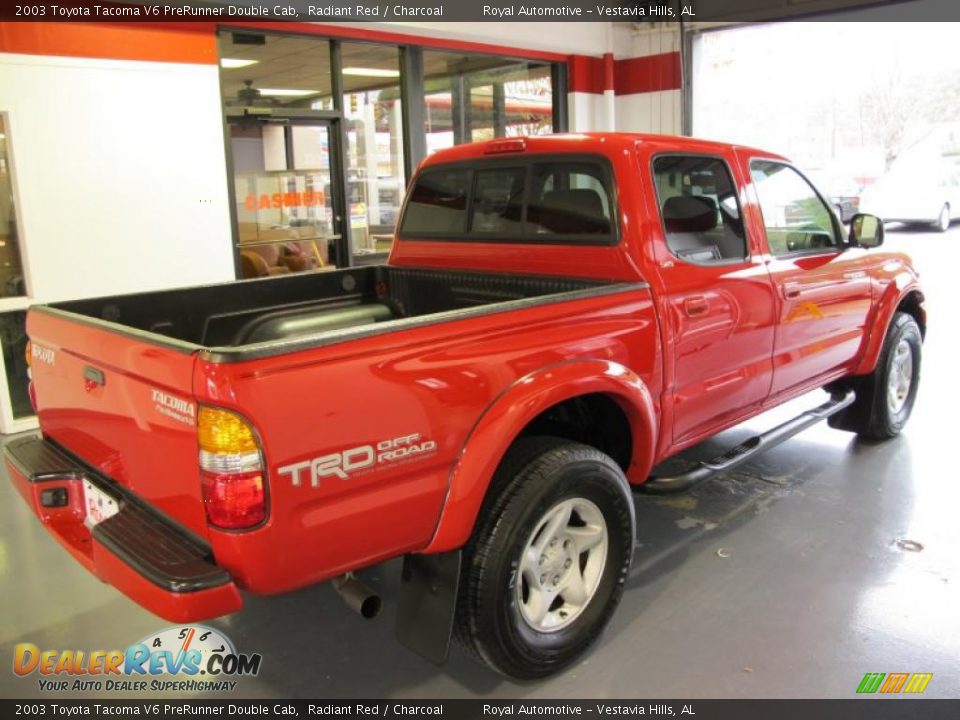 2003 Toyota Tacoma V6 PreRunner Double Cab Radiant Red / Charcoal Photo #4