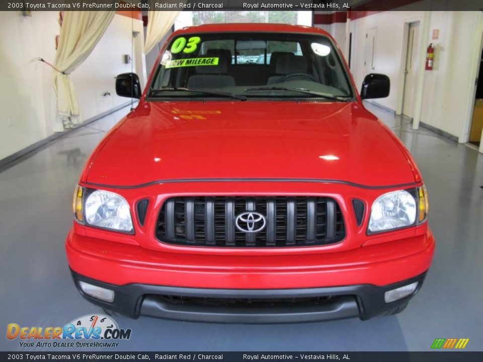 2003 Toyota Tacoma V6 PreRunner Double Cab Radiant Red / Charcoal Photo #6