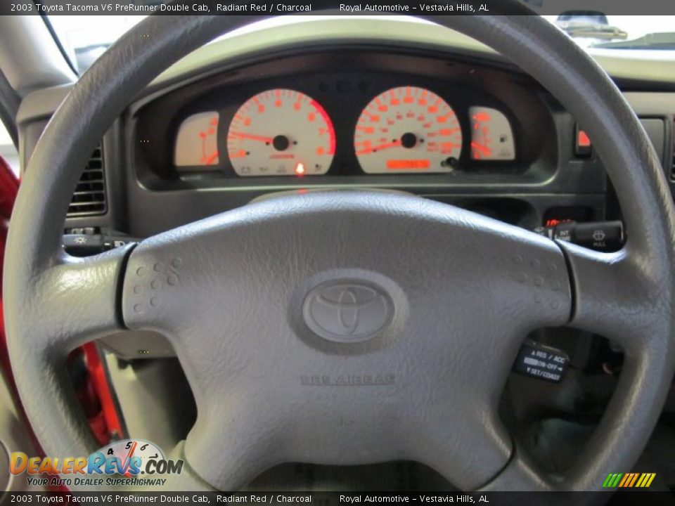 2003 Toyota Tacoma V6 PreRunner Double Cab Radiant Red / Charcoal Photo #14