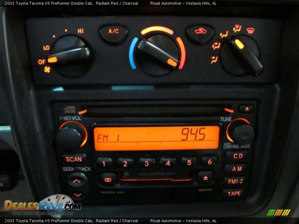 2003 Toyota Tacoma V6 PreRunner Double Cab Radiant Red / Charcoal Photo #15