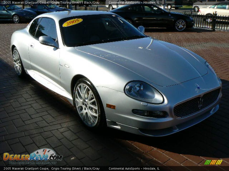 2005 Maserati GranSport Coupe Grigio Touring (Silver) / Black/Gray Photo #13