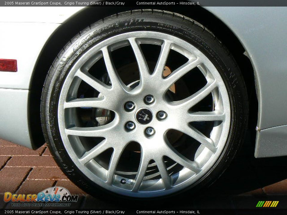 2005 Maserati GranSport Coupe Grigio Touring (Silver) / Black/Gray Photo #15