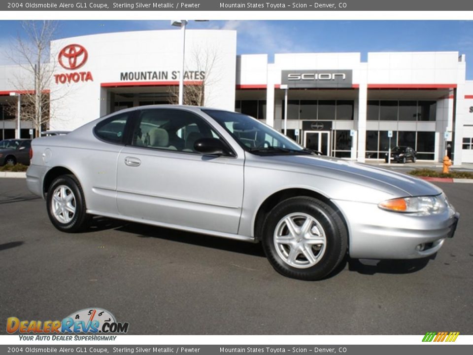 2004 Oldsmobile Alero GL1 Coupe Sterling Silver Metallic / Pewter Photo #1