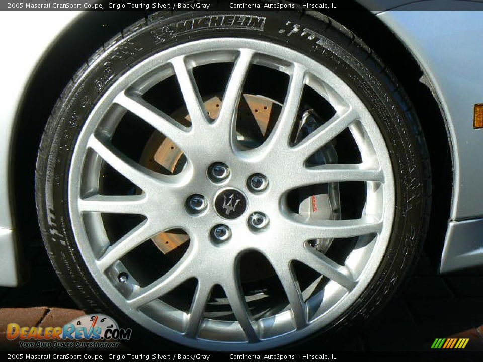2005 Maserati GranSport Coupe Grigio Touring (Silver) / Black/Gray Photo #16