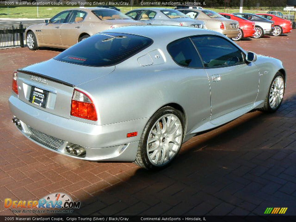 2005 Maserati GranSport Coupe Grigio Touring (Silver) / Black/Gray Photo #18