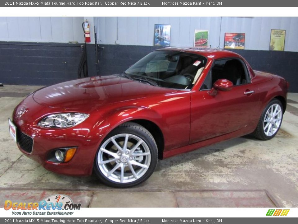 Front 3/4 View of 2011 Mazda MX-5 Miata Touring Hard Top Roadster Photo #1