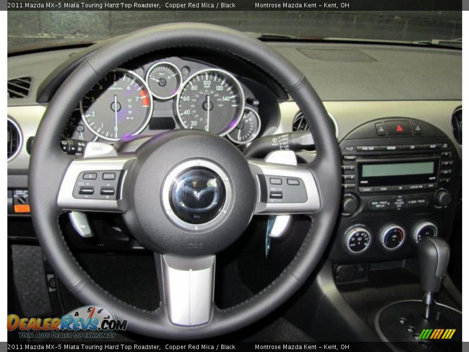 Black Interior - 2011 Mazda MX-5 Miata Touring Hard Top Roadster Photo #9