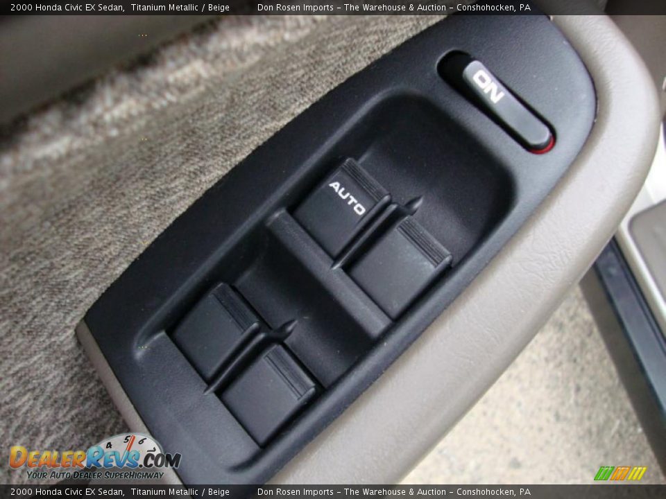2000 Honda Civic EX Sedan Titanium Metallic / Beige Photo #15