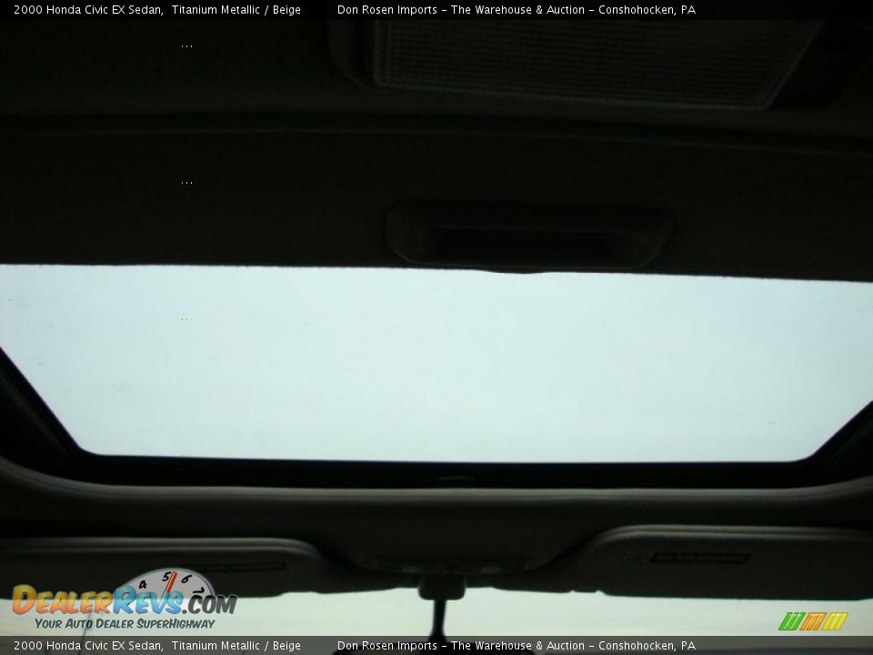 2000 Honda Civic EX Sedan Titanium Metallic / Beige Photo #27