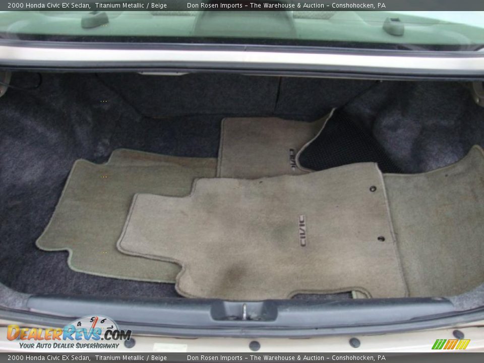 2000 Honda Civic EX Sedan Titanium Metallic / Beige Photo #30