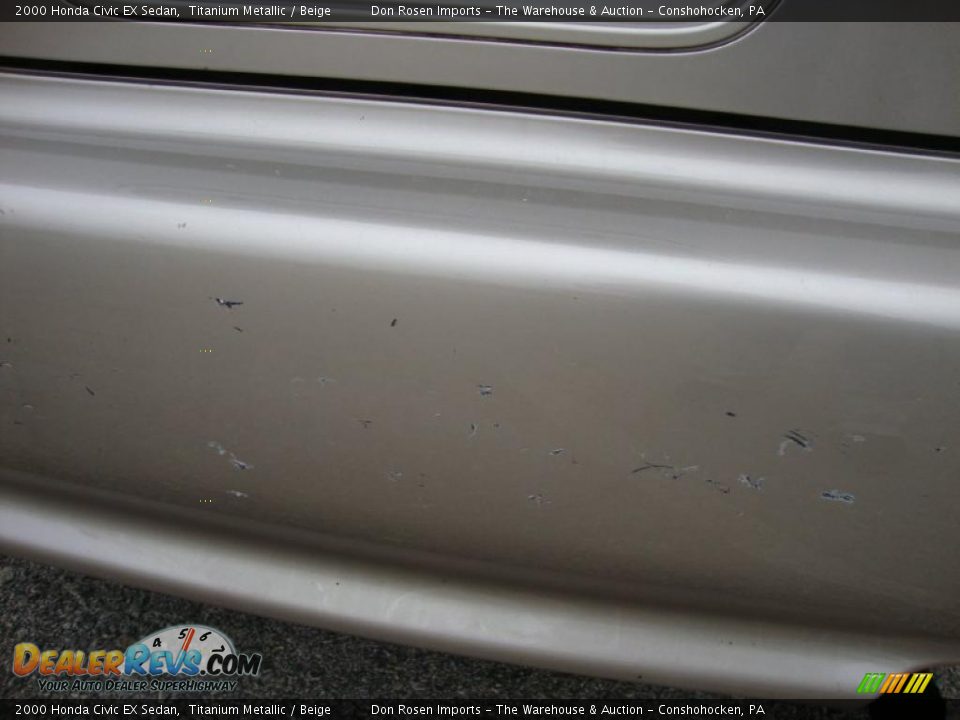 2000 Honda Civic EX Sedan Titanium Metallic / Beige Photo #31