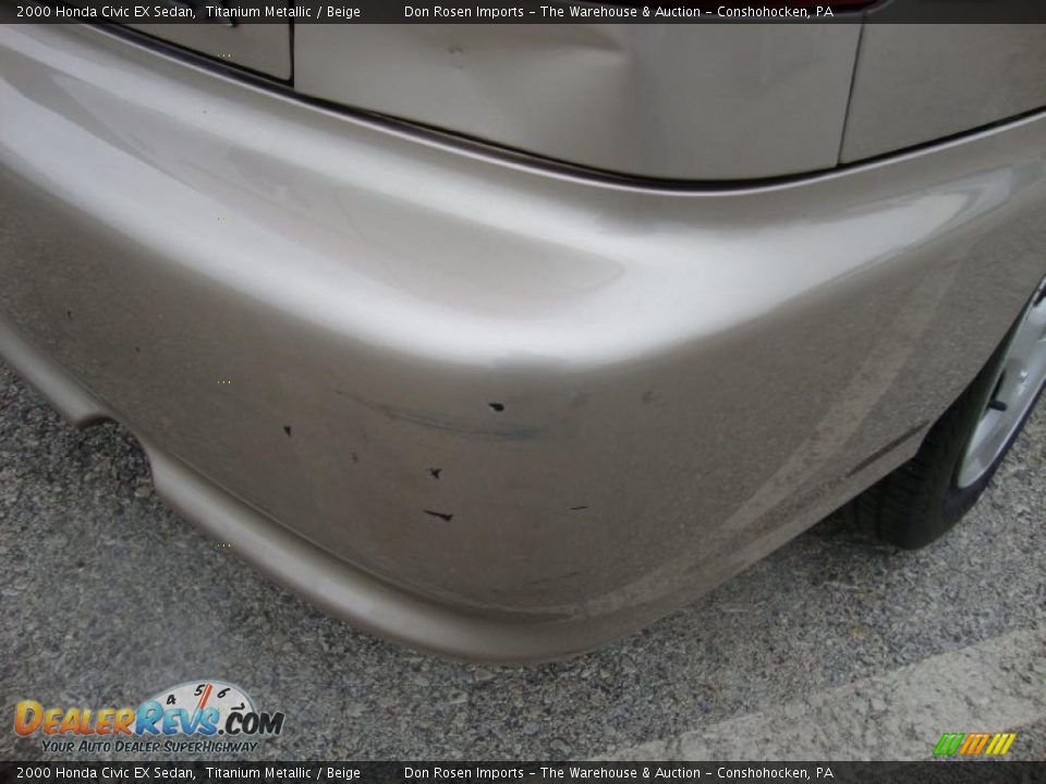 2000 Honda Civic EX Sedan Titanium Metallic / Beige Photo #32