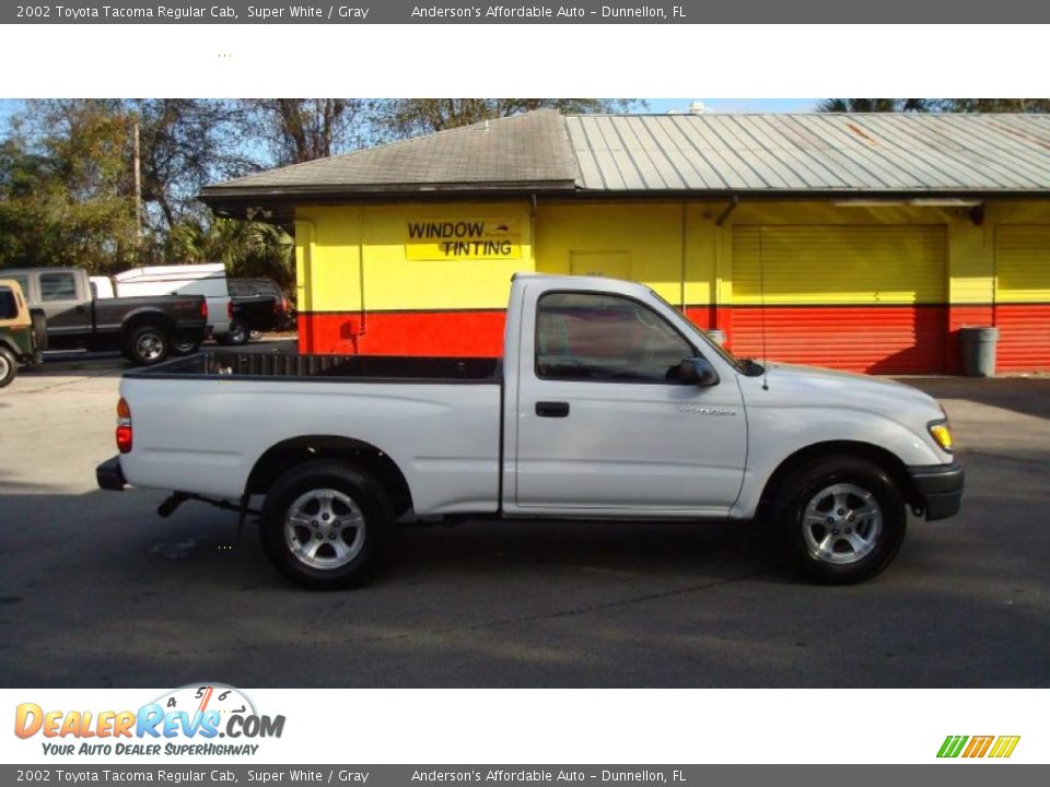 2002 Toyota Tacoma Regular Cab Super White / Gray Photo #2