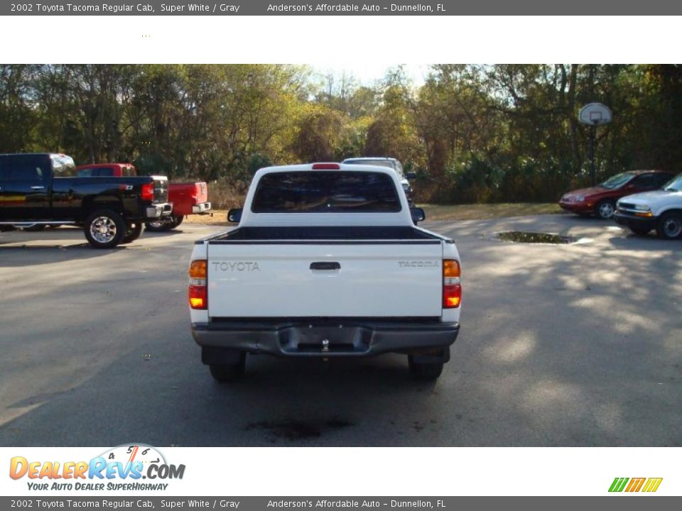 2002 Toyota Tacoma Regular Cab Super White / Gray Photo #4