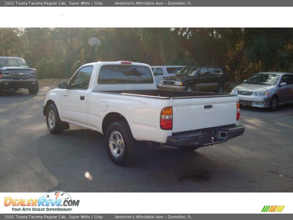 2002 Toyota Tacoma Regular Cab Super White / Gray Photo #5