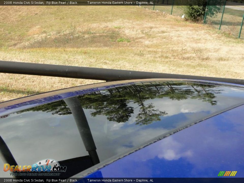 2008 Honda Civic Si Sedan Fiji Blue Pearl / Black Photo #11