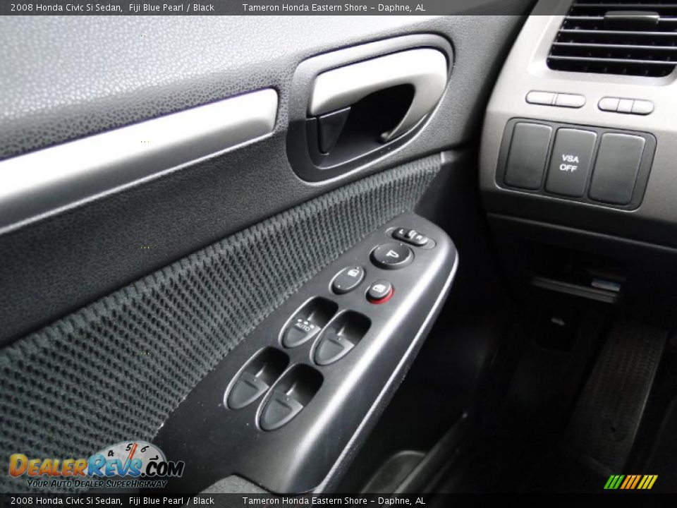 2008 Honda Civic Si Sedan Fiji Blue Pearl / Black Photo #15
