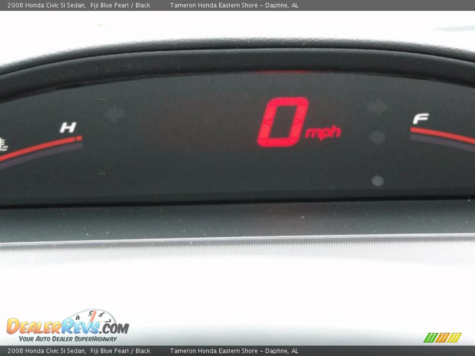 2008 Honda Civic Si Sedan Fiji Blue Pearl / Black Photo #18