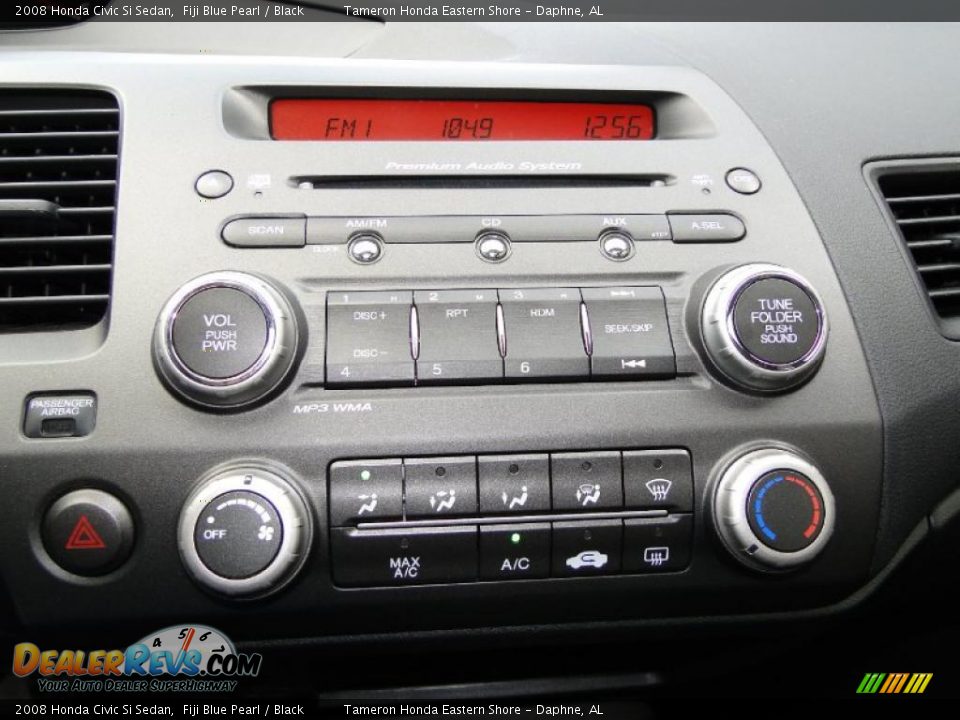 2008 Honda Civic Si Sedan Fiji Blue Pearl / Black Photo #20