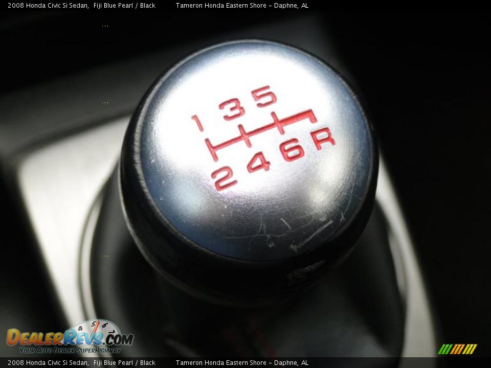 2008 Honda Civic Si Sedan Fiji Blue Pearl / Black Photo #21