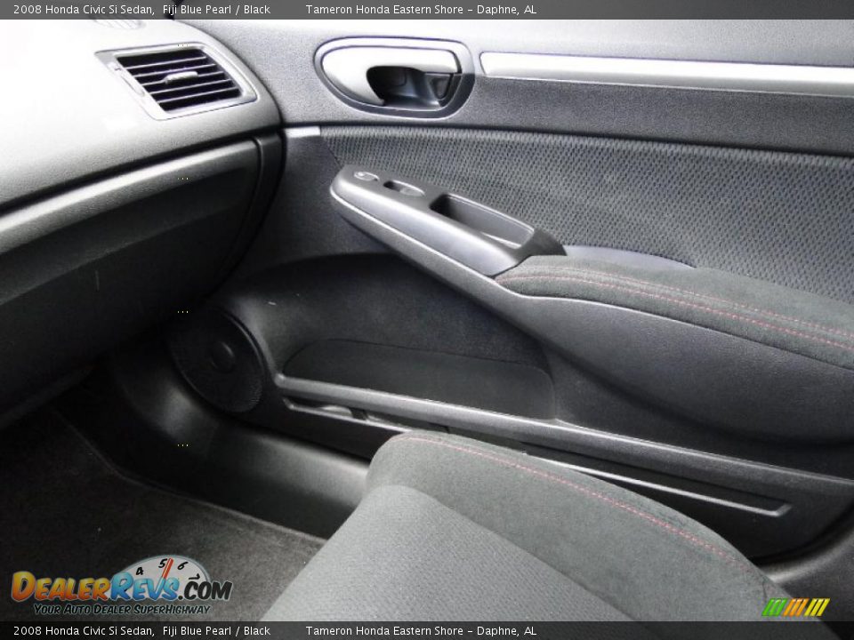2008 Honda Civic Si Sedan Fiji Blue Pearl / Black Photo #22