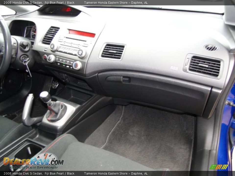 2008 Honda Civic Si Sedan Fiji Blue Pearl / Black Photo #24