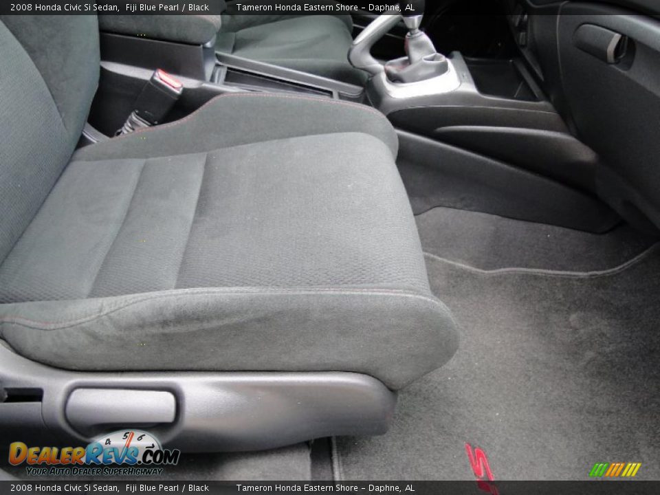 2008 Honda Civic Si Sedan Fiji Blue Pearl / Black Photo #25