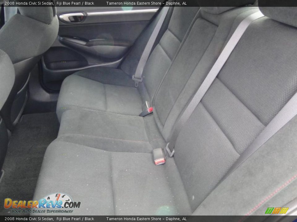 2008 Honda Civic Si Sedan Fiji Blue Pearl / Black Photo #26