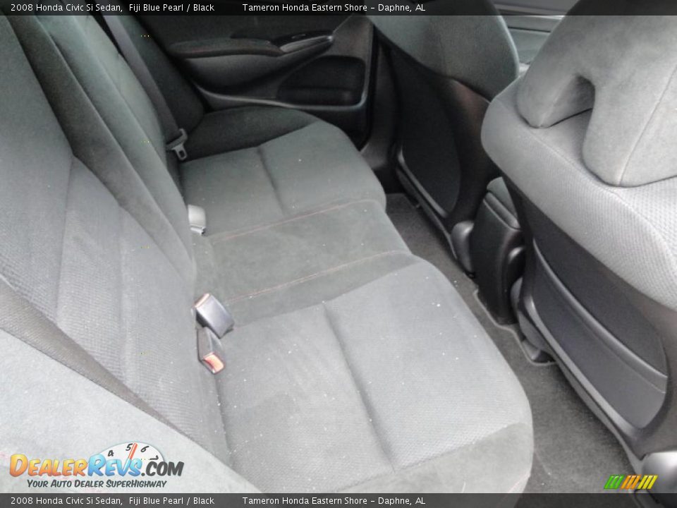 2008 Honda Civic Si Sedan Fiji Blue Pearl / Black Photo #27