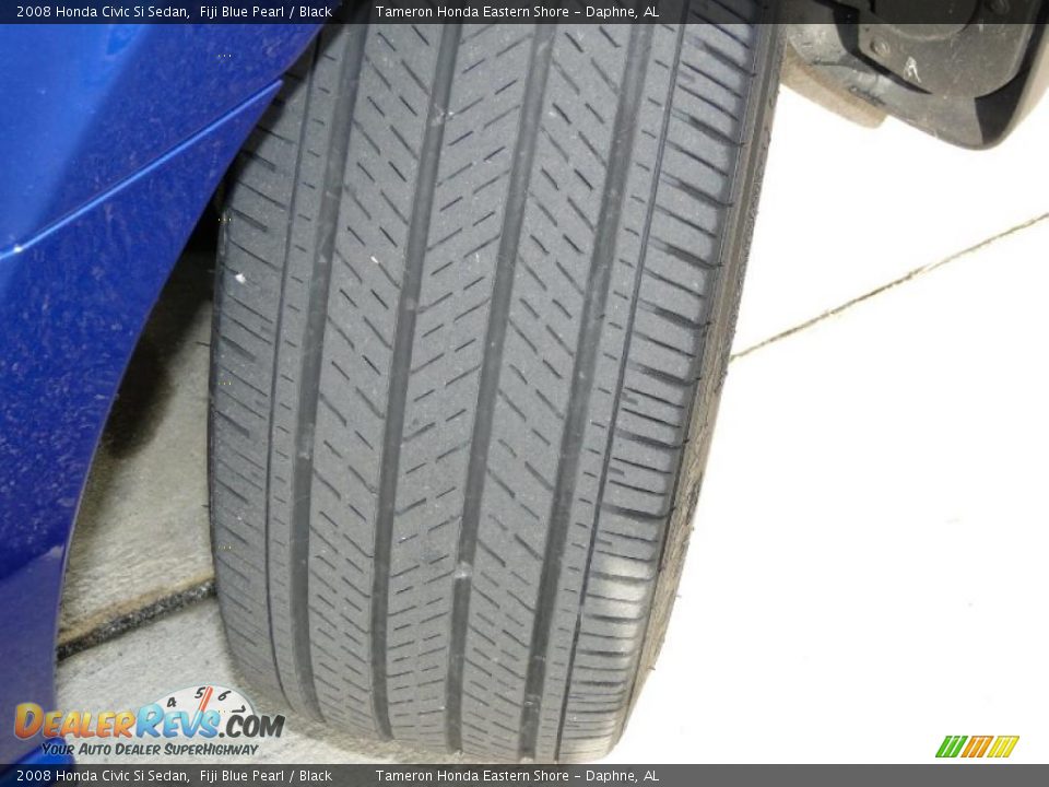 2008 Honda Civic Si Sedan Fiji Blue Pearl / Black Photo #29