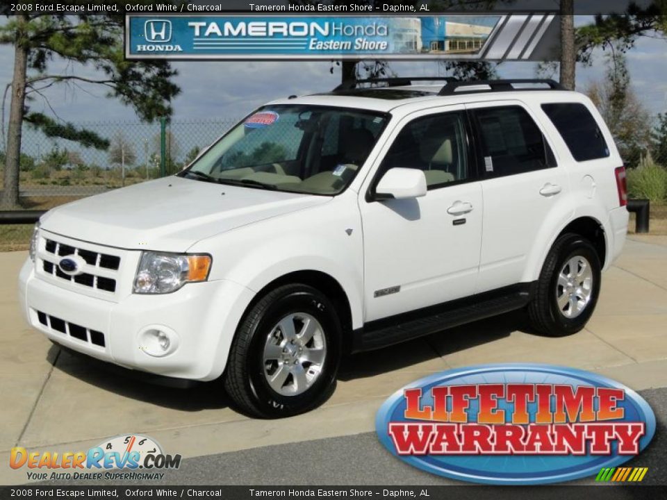 2008 Ford Escape Limited Oxford White / Charcoal Photo #1