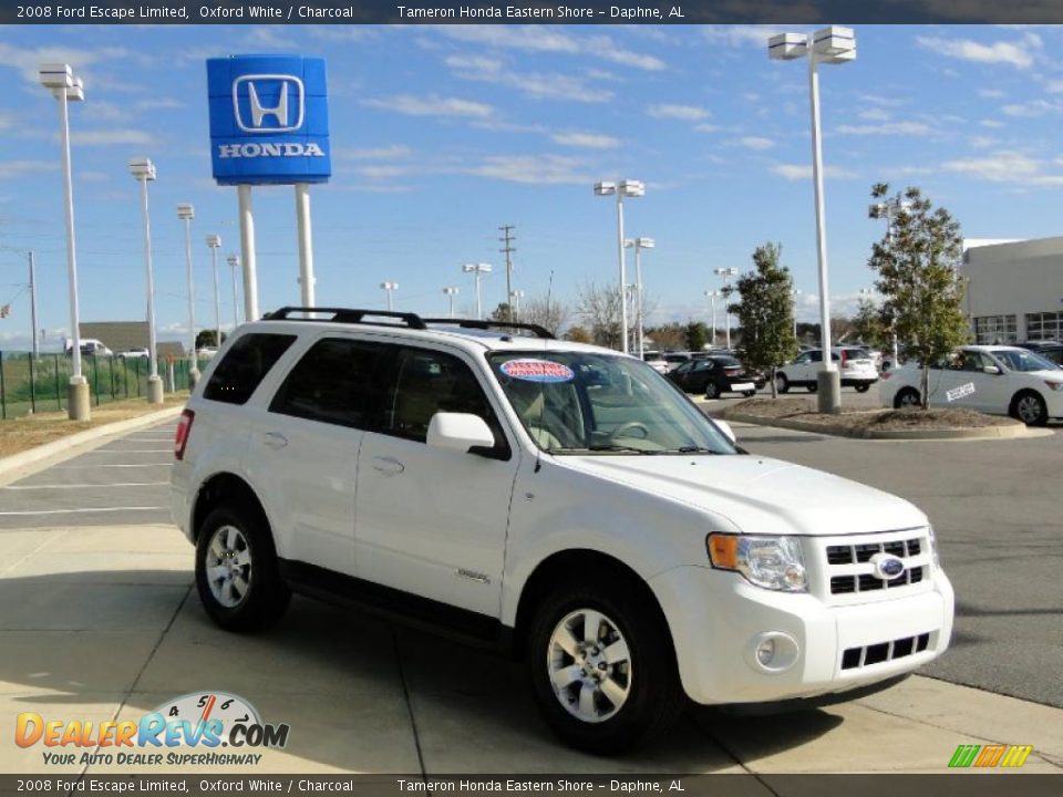 2008 Ford Escape Limited Oxford White / Charcoal Photo #3