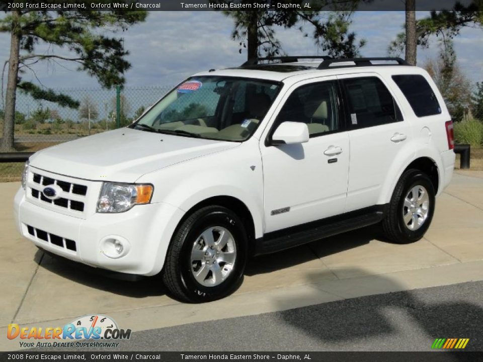 2008 Ford Escape Limited Oxford White / Charcoal Photo #11