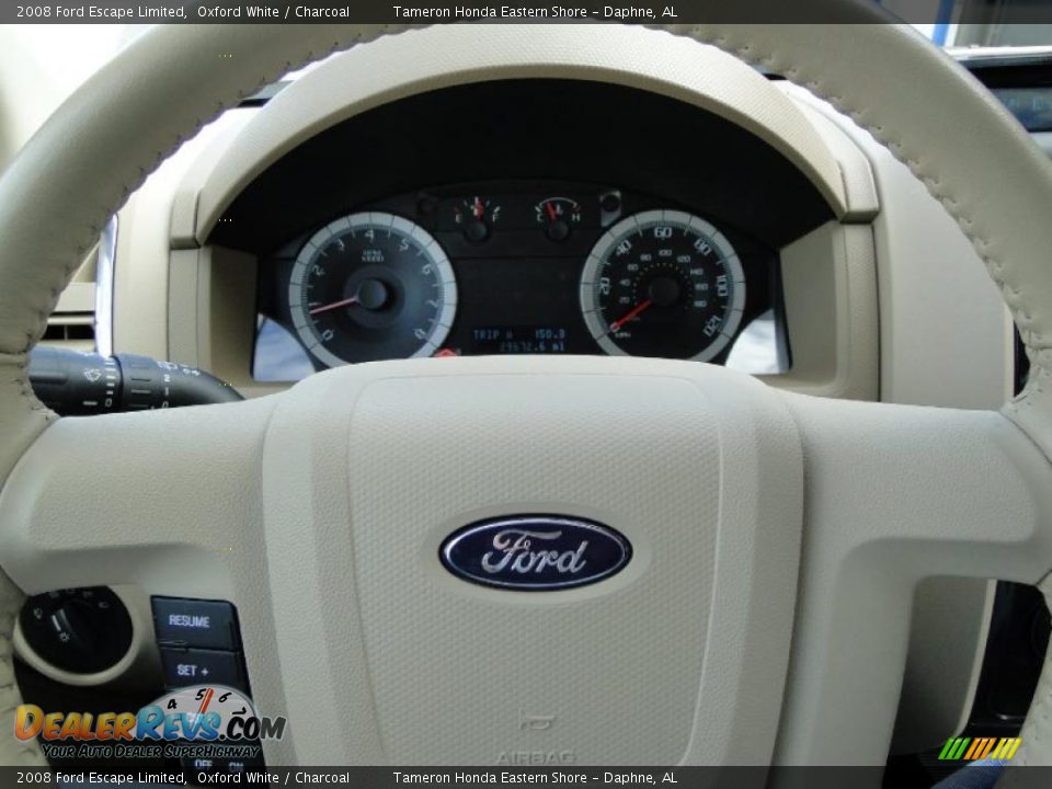 2008 Ford Escape Limited Oxford White / Charcoal Photo #21