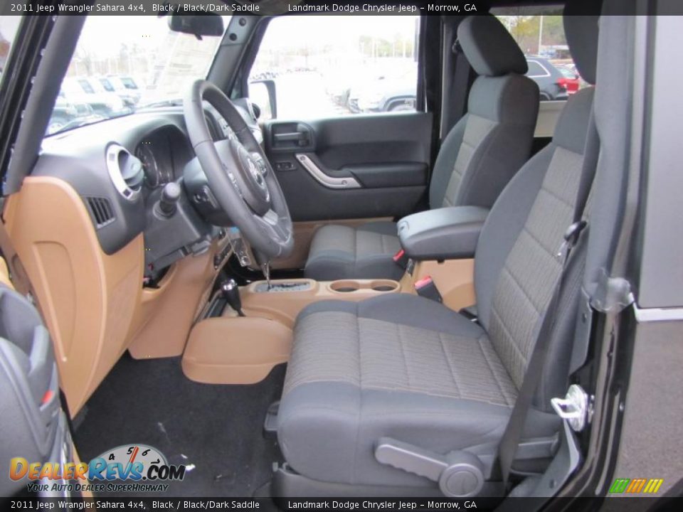 Black/Dark Saddle Interior - 2011 Jeep Wrangler Sahara 4x4 Photo #7