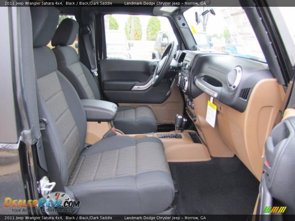 Black/Dark Saddle Interior - 2011 Jeep Wrangler Sahara 4x4 Photo #9