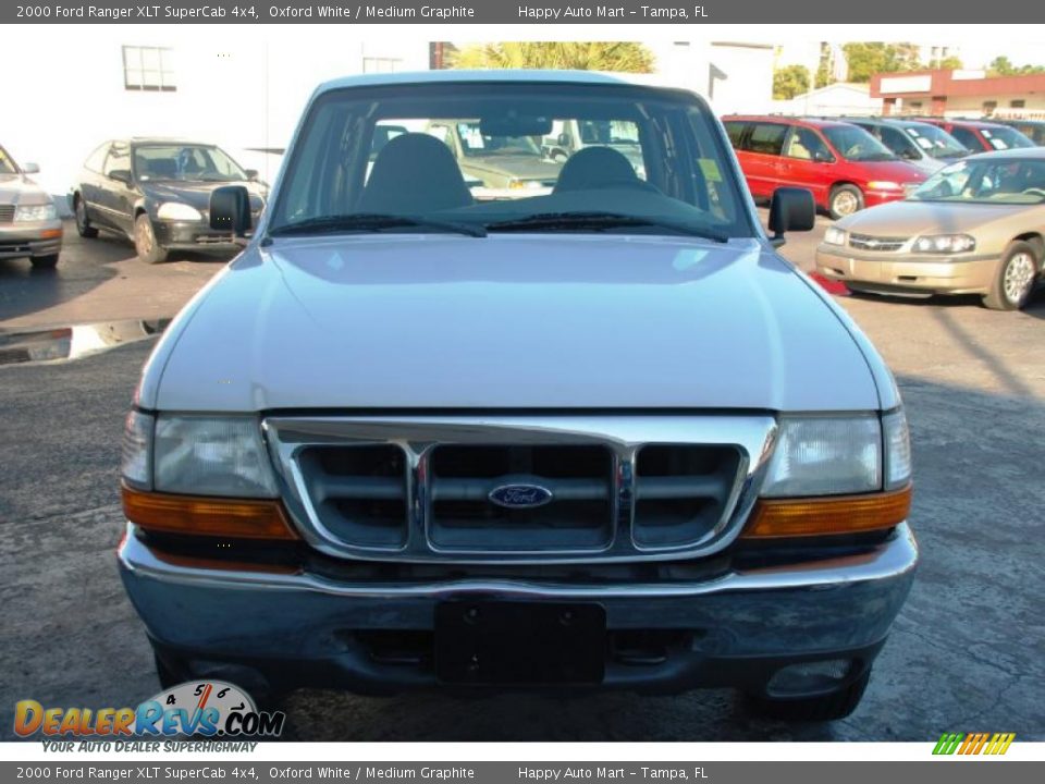 2000 Ford Ranger XLT SuperCab 4x4 Oxford White / Medium Graphite Photo #6