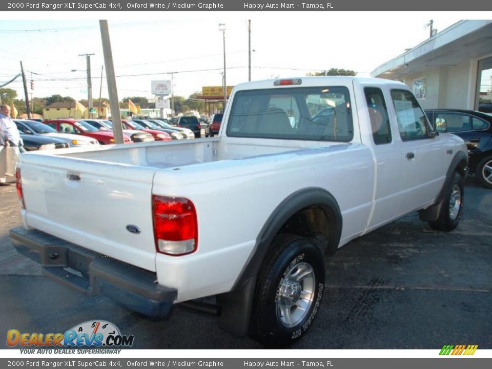 2000 Ford Ranger XLT SuperCab 4x4 Oxford White / Medium Graphite Photo #9