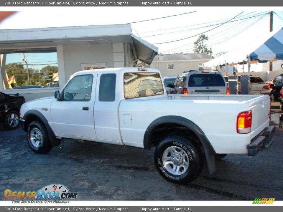 2000 Ford Ranger XLT SuperCab 4x4 Oxford White / Medium Graphite Photo #10