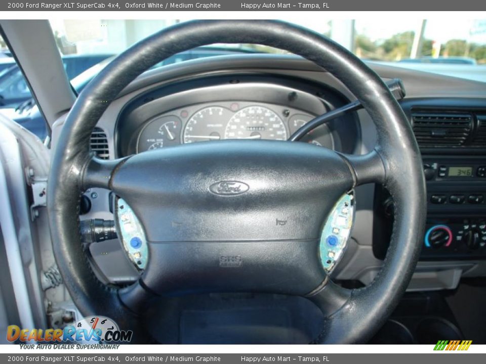 2000 Ford Ranger XLT SuperCab 4x4 Oxford White / Medium Graphite Photo #11